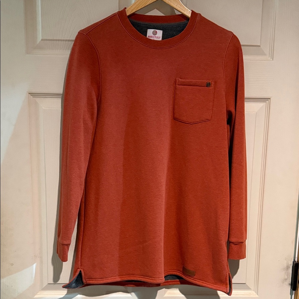 Marleylilly fleece-lined orange sweater